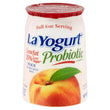 La Yogurt Probiotic Peach Blended Lowfat Yogurt 6 oz