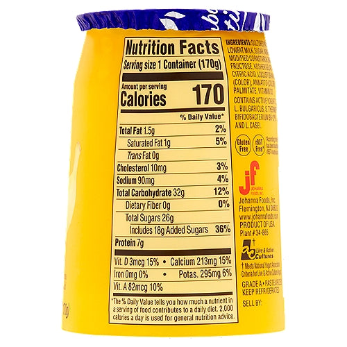 La Yogurt Sabor Latino Probiotic Banana Blended Yogurt Bajo en Grasa 6 oz