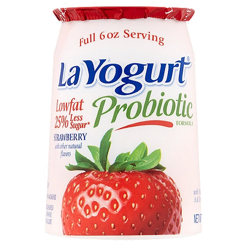 La Yogurt Probiotic Strawberry Blended Lowfat Yogurt 6 oz