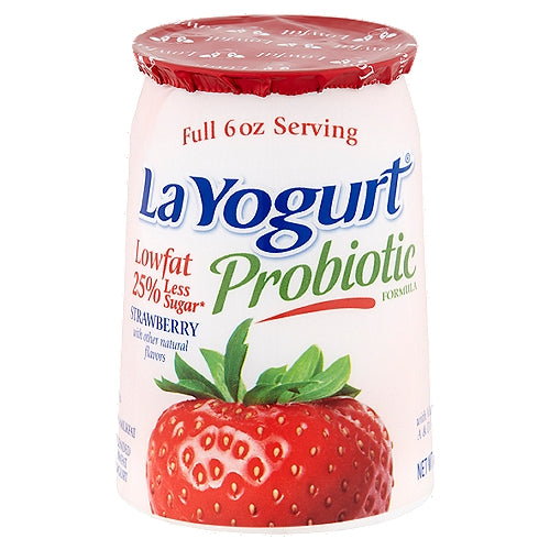 La Yogurt Probiotic Strawberry Blended Lowfat Yogurt 6 oz