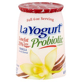 La Yogurt Probiótico Vainilla Blended Yogurt Bajo en Grasa 6 oz