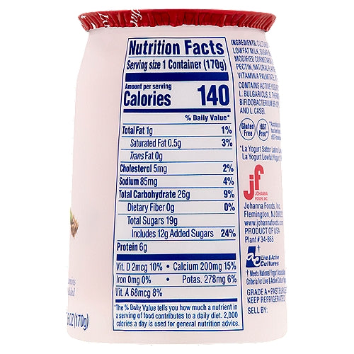 La Yogurt Probiotic Cherry Blended Lowfat Yogurt 6 oz