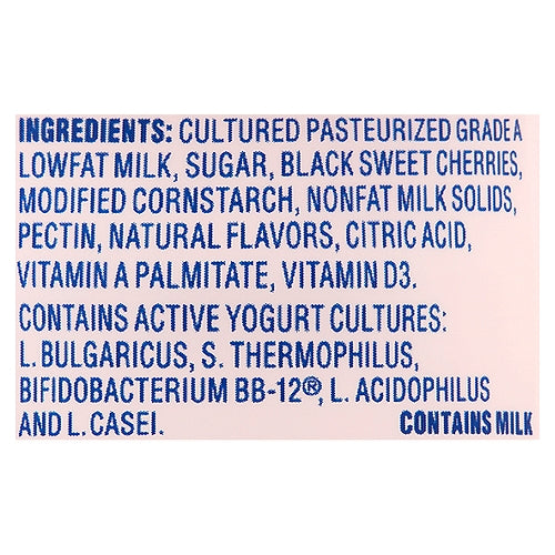 La Yogurt Probiotic Cherry Blended Lowfat Yogurt 6 oz