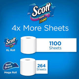 Scott 1100 Unscented Bath Tissue 1-ply (36 Rolls = 1100 Sheets Per Roll) - Individually Wrapped Toilet Paper