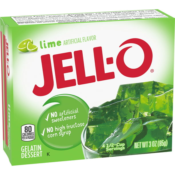 Jell-O Lime Gelatin Dessert Mix 3 oz Box