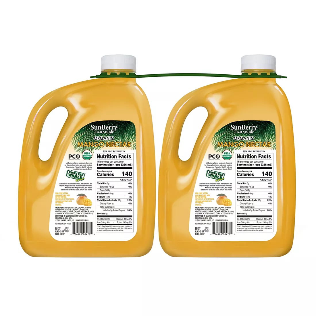 Sunberry Farms Organic Mango Nectar 128 oz
