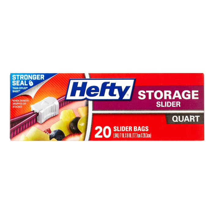 Hefty Slider Quart Size Storage Bags