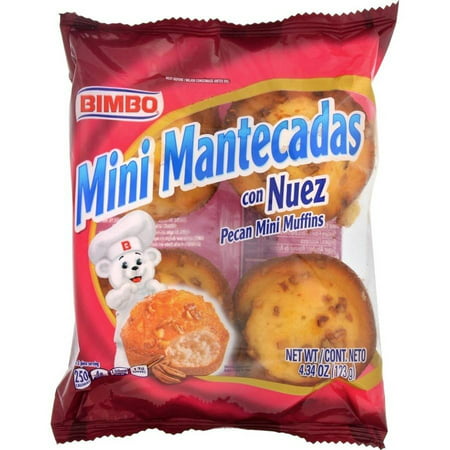 Bimbo Mini Mantecadas Pecan Muffins 4 unidades 4.3 oz