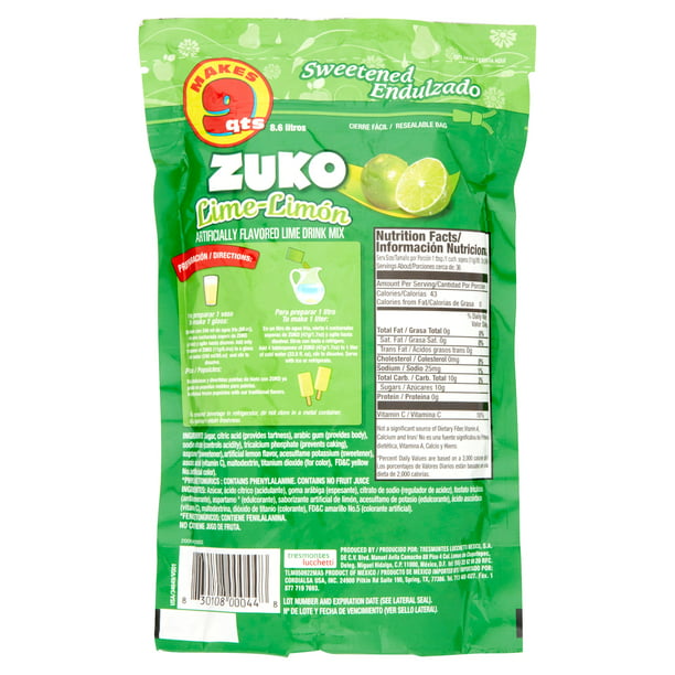 Zuko Lemonade Drink Mix 14.1 oz