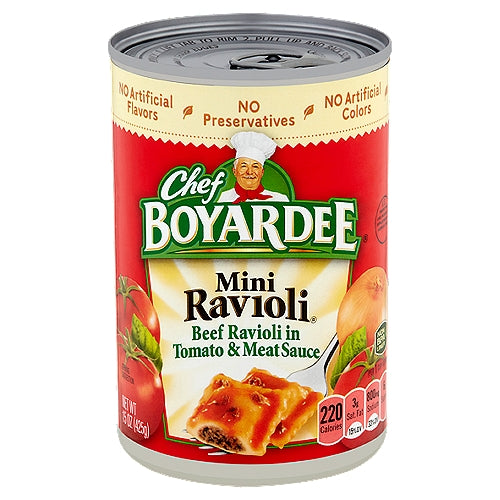 Chef Boyardee Mini Ravioli de Res 15 oz