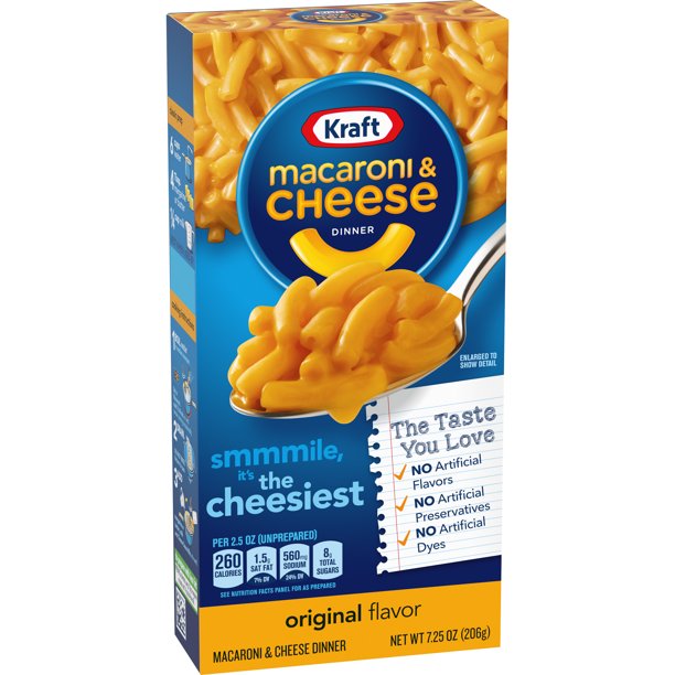 KRAFT Macaroni and Cheese Sabor original Caja de 7.25 oz