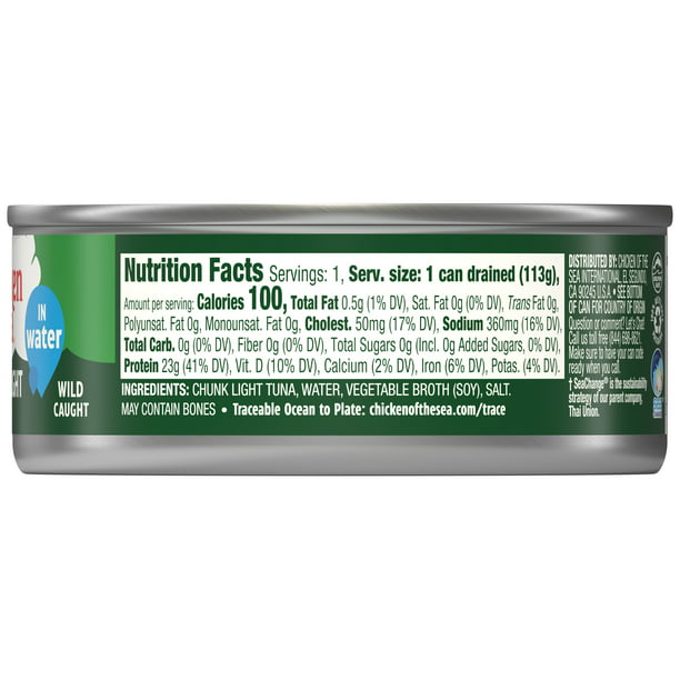 Chicken of the Sea Chunk Light Atún en Agua 5 oz