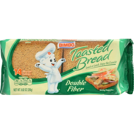 Bimbo Toasted Bread Double Fiber 14 count 8.8 oz