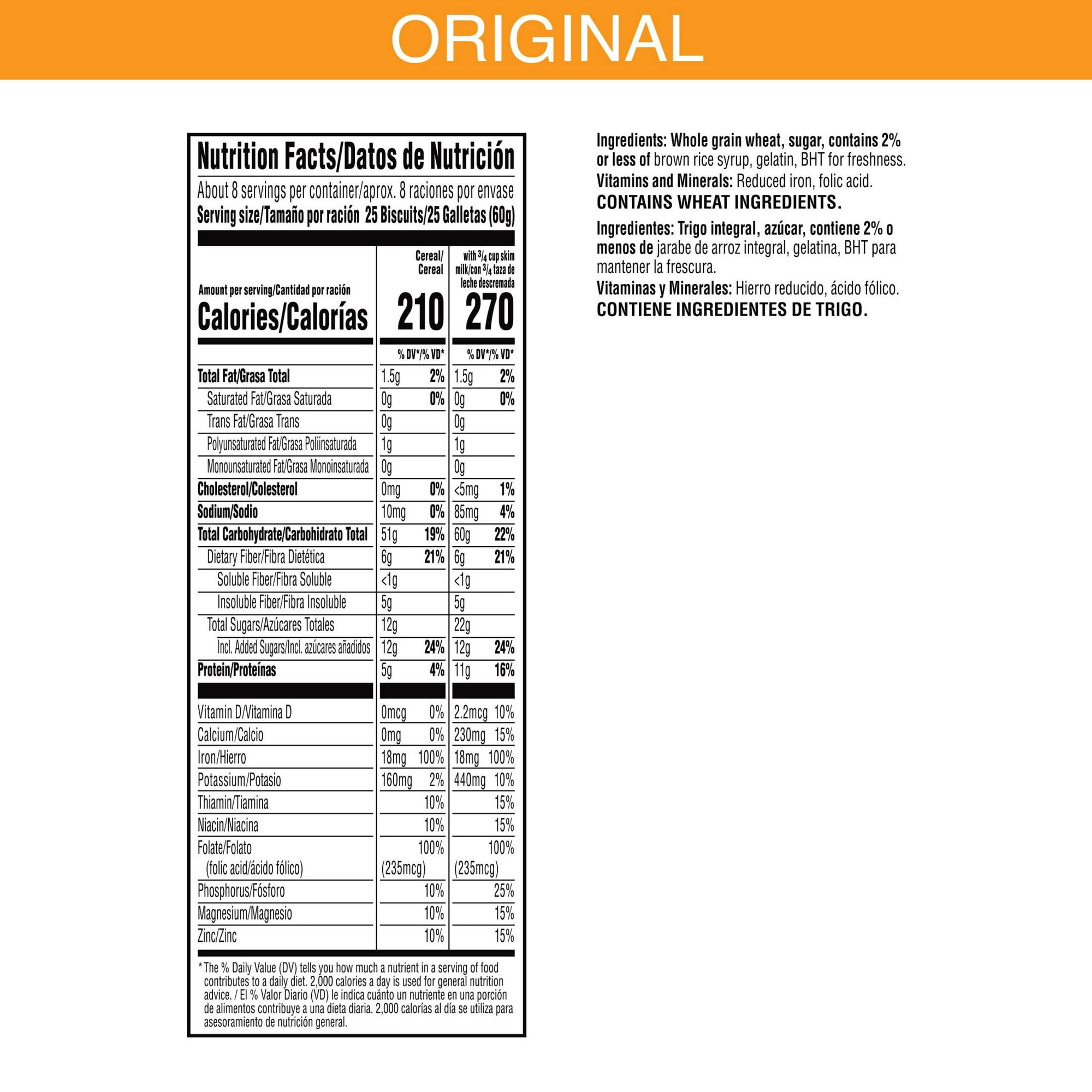 Kellogg's Frosted Mini-Wheats Cereal de desayuno frío original 18 oz
