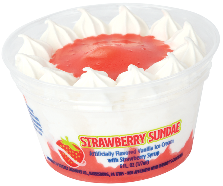 Hershey's Strawberry Sundae 6 oz cup