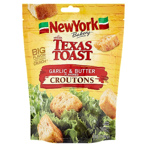 New York Bakery The Original Texas Toast Garlic & Butter Flavored Croutons 5 oz