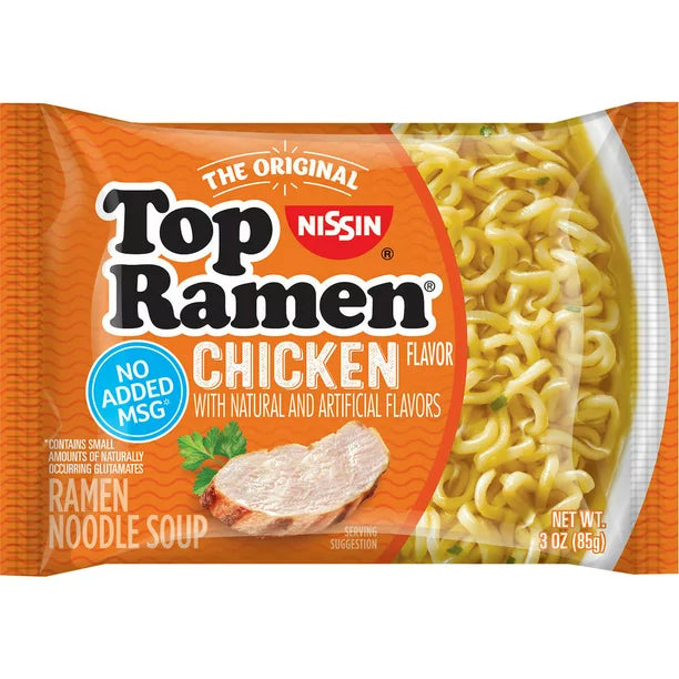 Nissin The Original Top Ramen Chicken Flavor Ramen Noodle Soup 3 oz