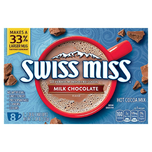 Swiss Miss Milk Chocolate Flavor Hot Cocoa Mix 1.38 oz 8 count