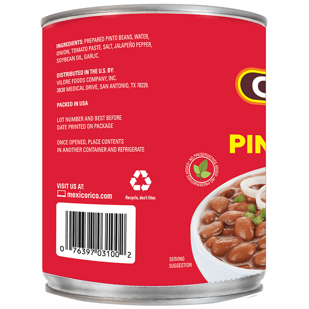 La Costena Whole Pinto Beans 19.75 oz Can