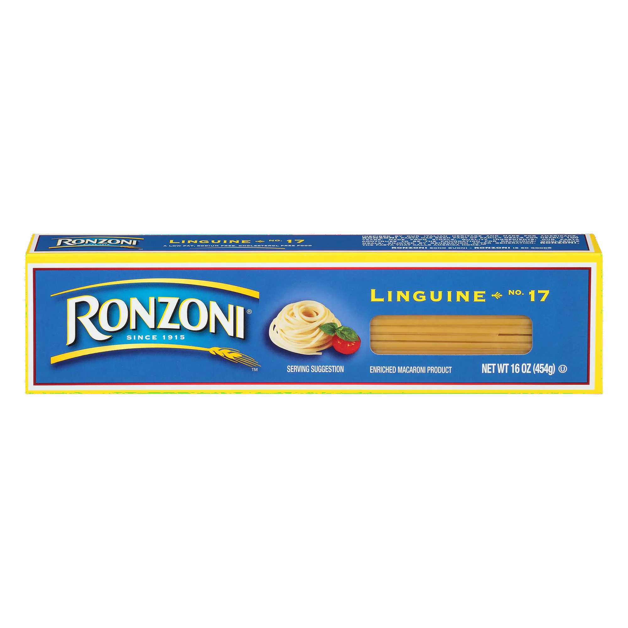 Ronzoni Linguine 16 oz Non-GMO Long Pasta for a Variety of Dishes