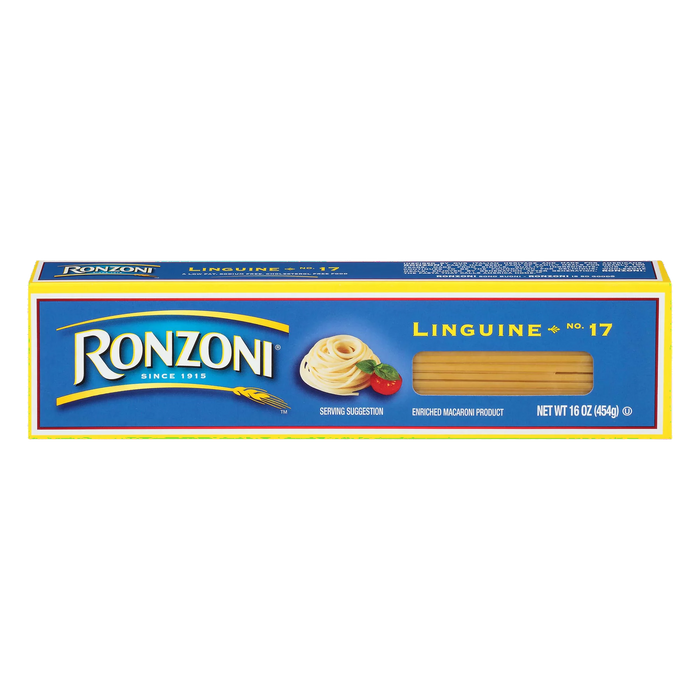 Ronzoni Linguine 16 oz Non-GMO Long Pasta for a Variety of Dishes