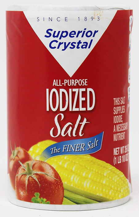 Superiol Crystal Salt Iodized 26 oz