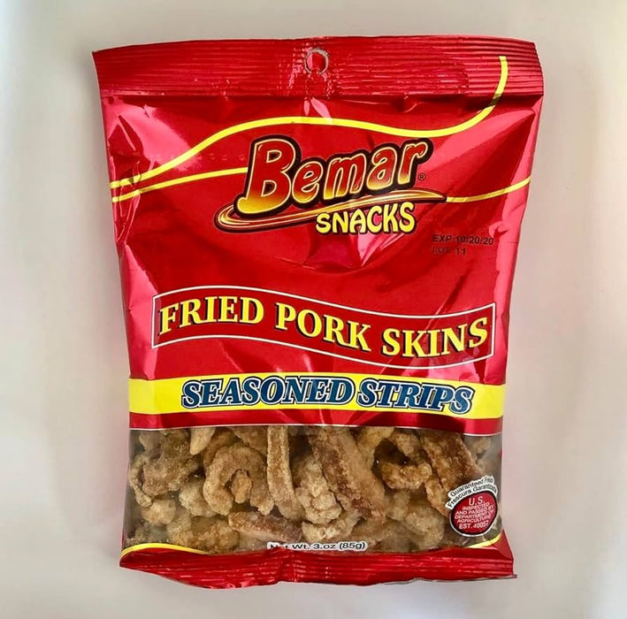 Bemar Snacks Fried Pork Skins 3 oz