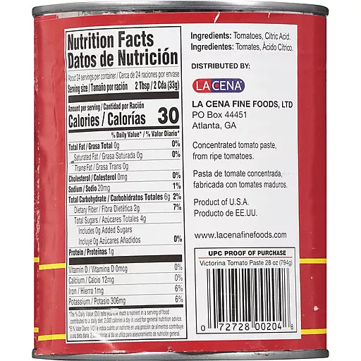 Pasta de Tomate Victorina 28 oz