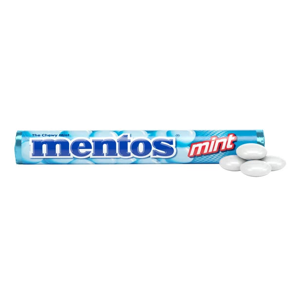 Mentos Chewy Mint Candy Roll Fresh Mint Flavor 1.32 oz