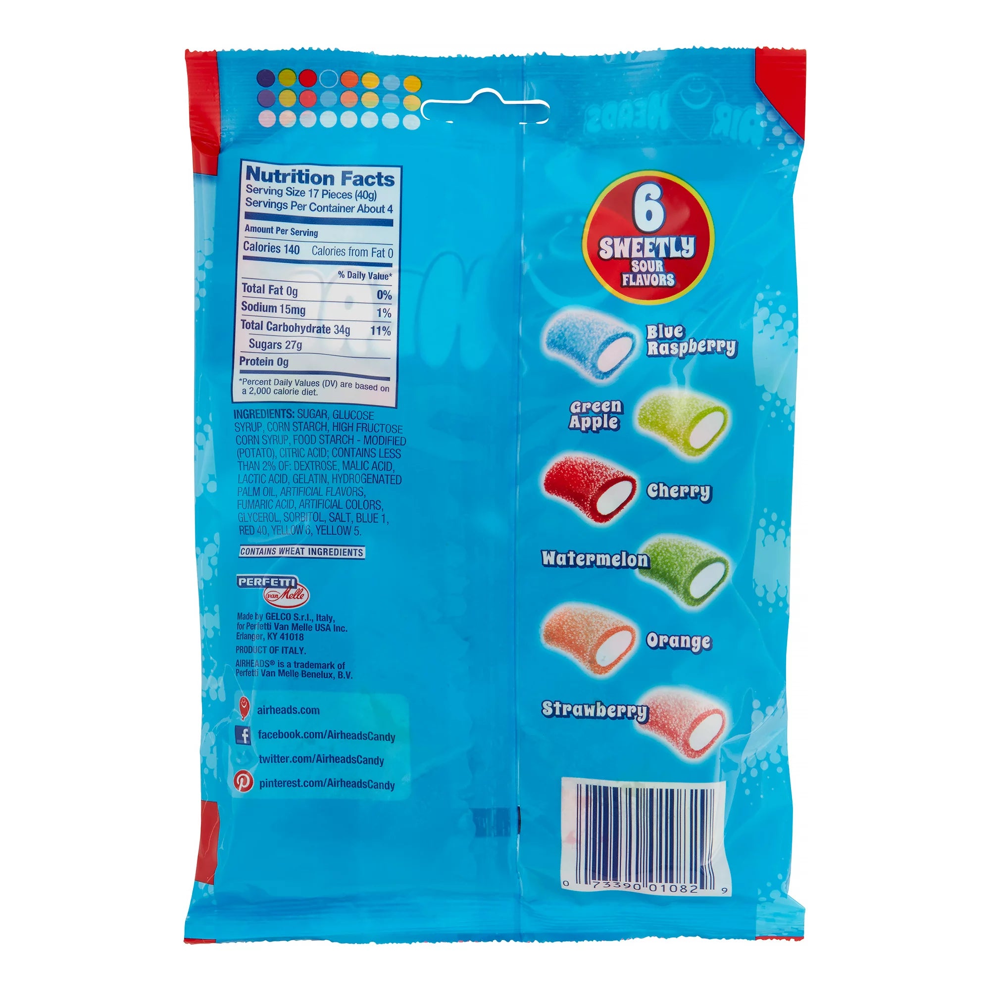 Airheads Soft Filled Bites Candy 6 Oz