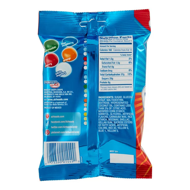 Airheads Bites Caramelo masticable con sabor a fruta 6 oz.