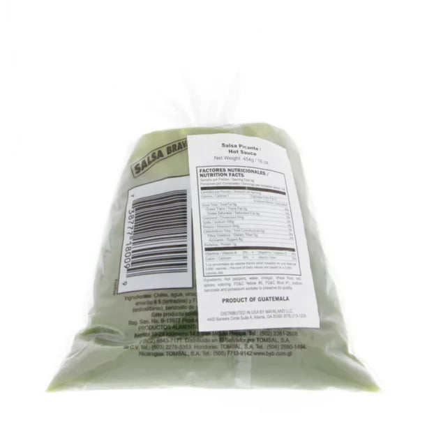 Picamas Green Hot Sauce 16oz - Salsa Picante Verde (Pack of 1)