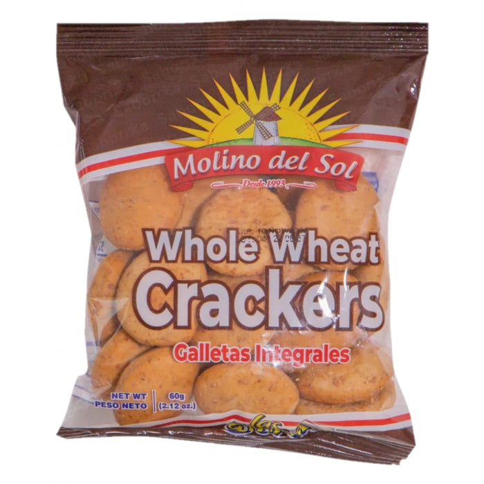Molino Del Sol Whole Wheat Crackers 2.12 Oz