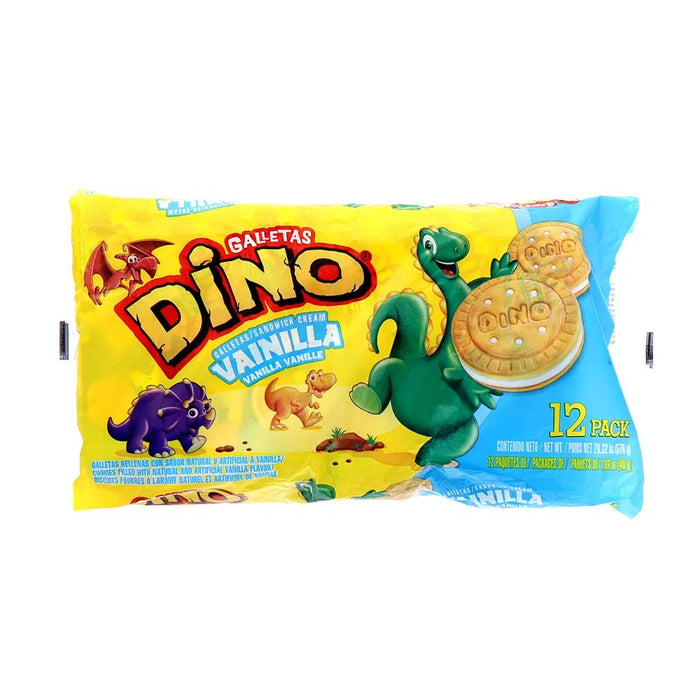 Dino Cookies Sandwich Vainilla 12 Pack 20.31 Oz