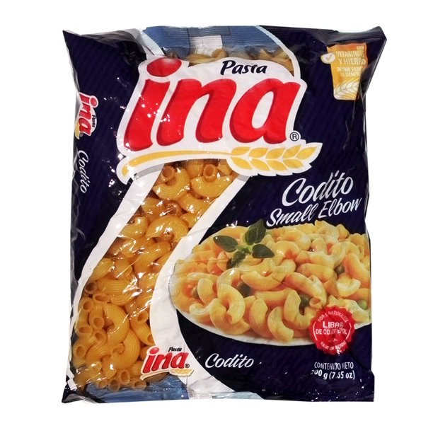 Fideos de codo pequeños Ina 7.05 oz - Codito (paquete de 1)