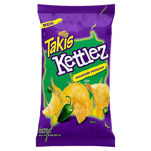 Takis Kettlez Jalapeno Typhoon Patatas Fritas Cocidas en Hervidor 8 oz