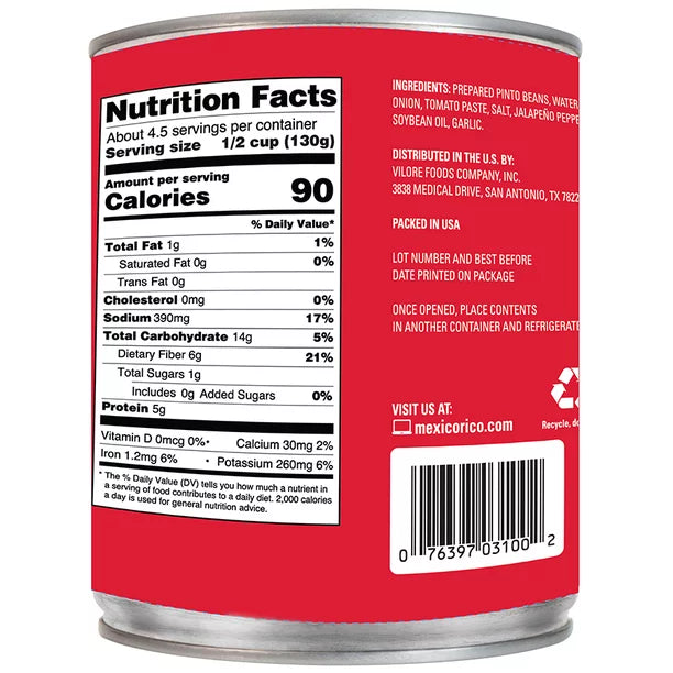 La Costena Whole Pinto Beans 19.75 oz Can