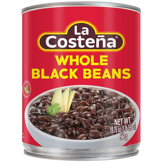 La Costena Frijoles Negros Enteros Lata de 19.75 oz