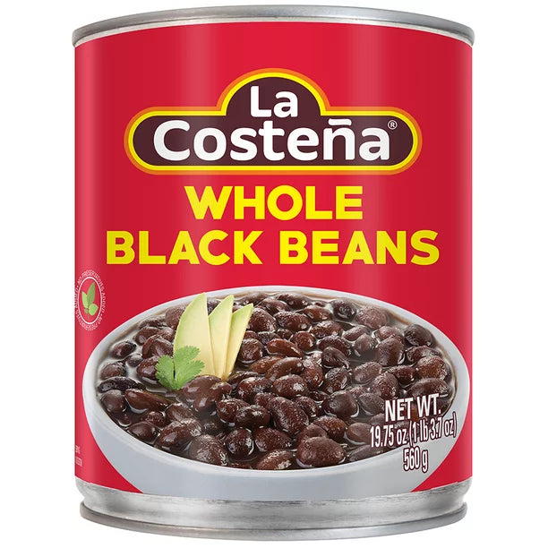 La Costena Whole Black Beans 19.75 oz Can