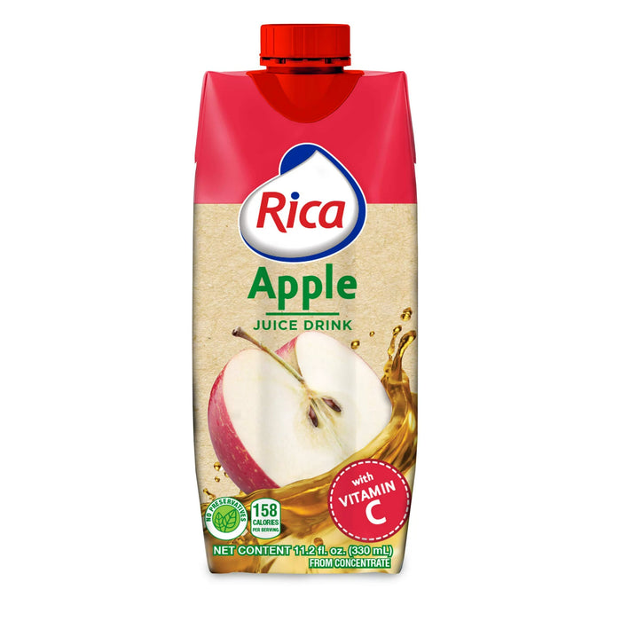 RICA Apple Juice Drink Jugo de Manzana 330 Ml with Vitamin C