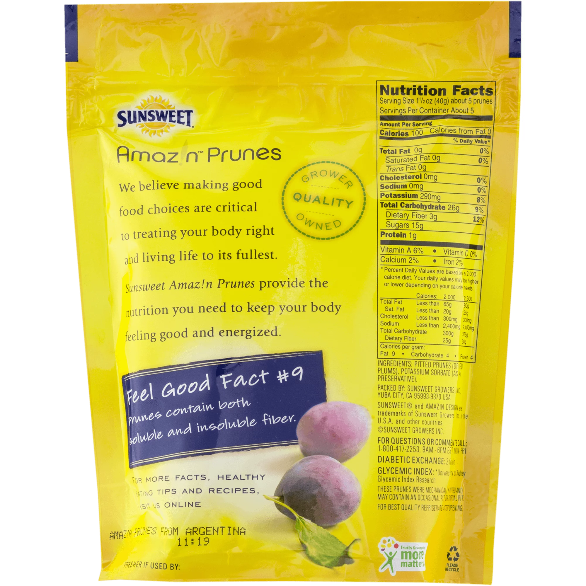 Sunsweet Amazin Pitted Prunes 8 Oz.