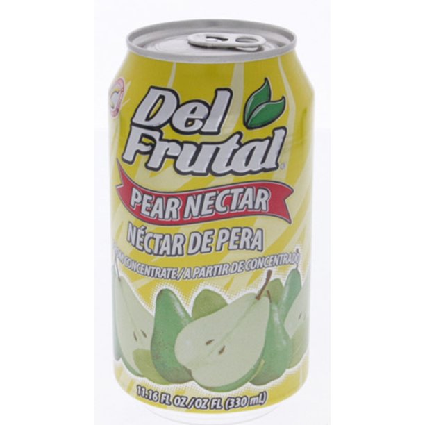 Del Frutal Pear Nectar juice 11.2 oz - Jugo de Pera (Pack of 1)