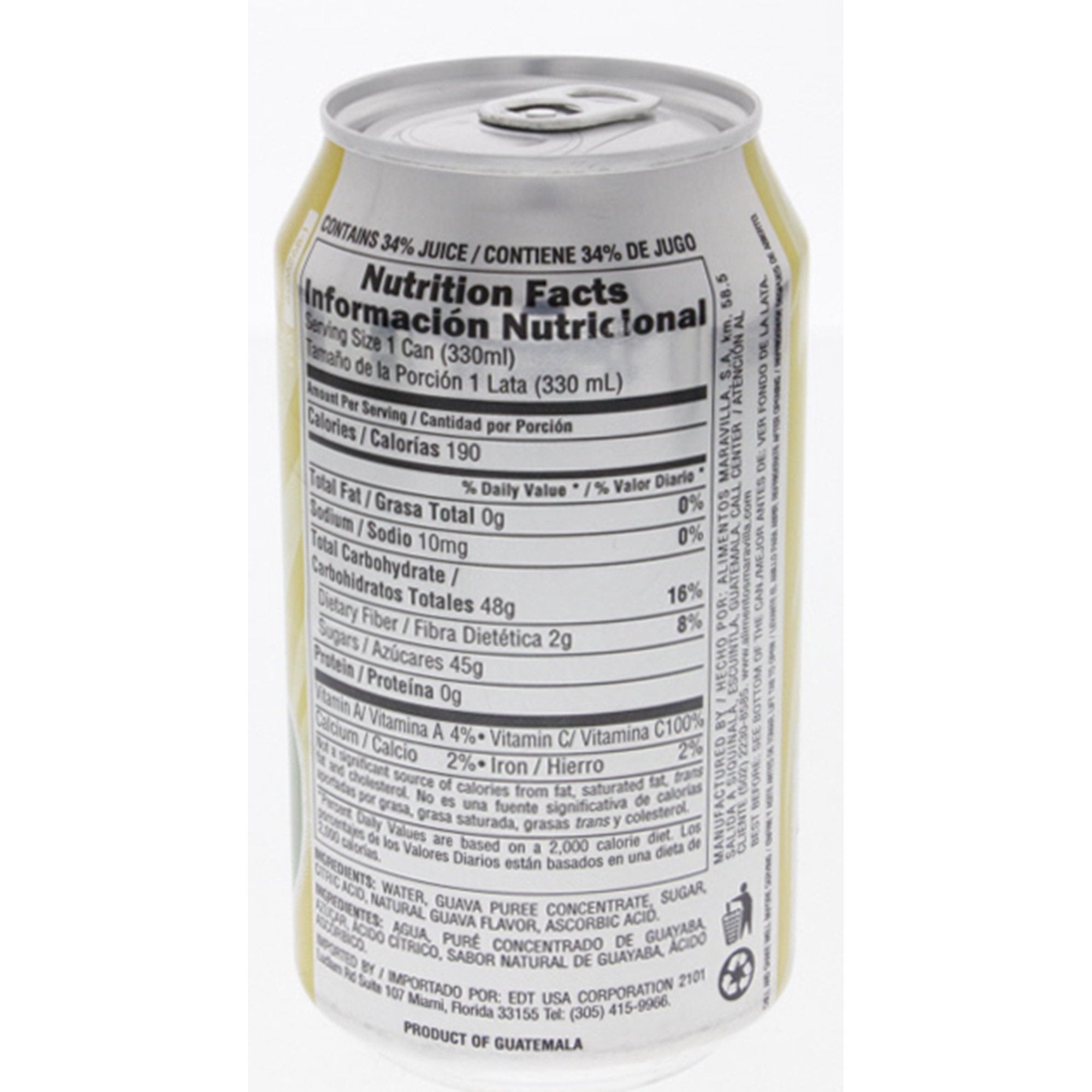 Del Frutal Guava Nectar Juice 11.2oz - Jugo de Guayaba (Paquete de 1)