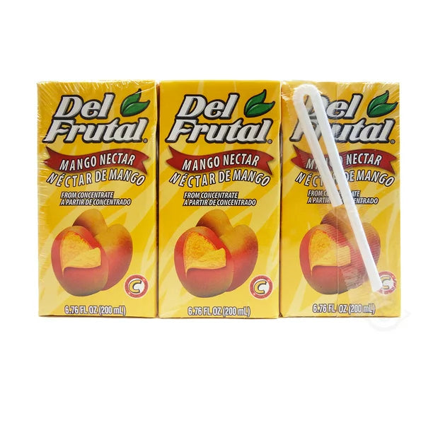 Del Frutal Mango Nectar 6.76 oz 3-Pack - Sabor Mango