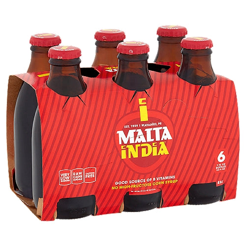 Malta India Malt Beverage 7 fl oz 6 count