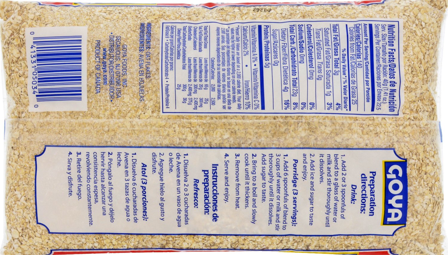 Goya Instant Oats Avena 32 oz