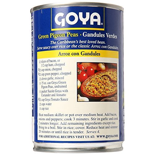Goya Foods Green Pigeon Peas 15 oz