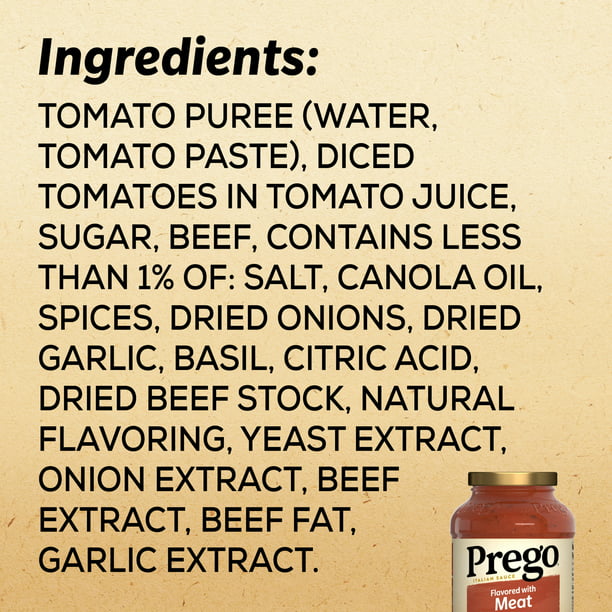 Prego Flavored with Meat Italian Sauce 24 oz