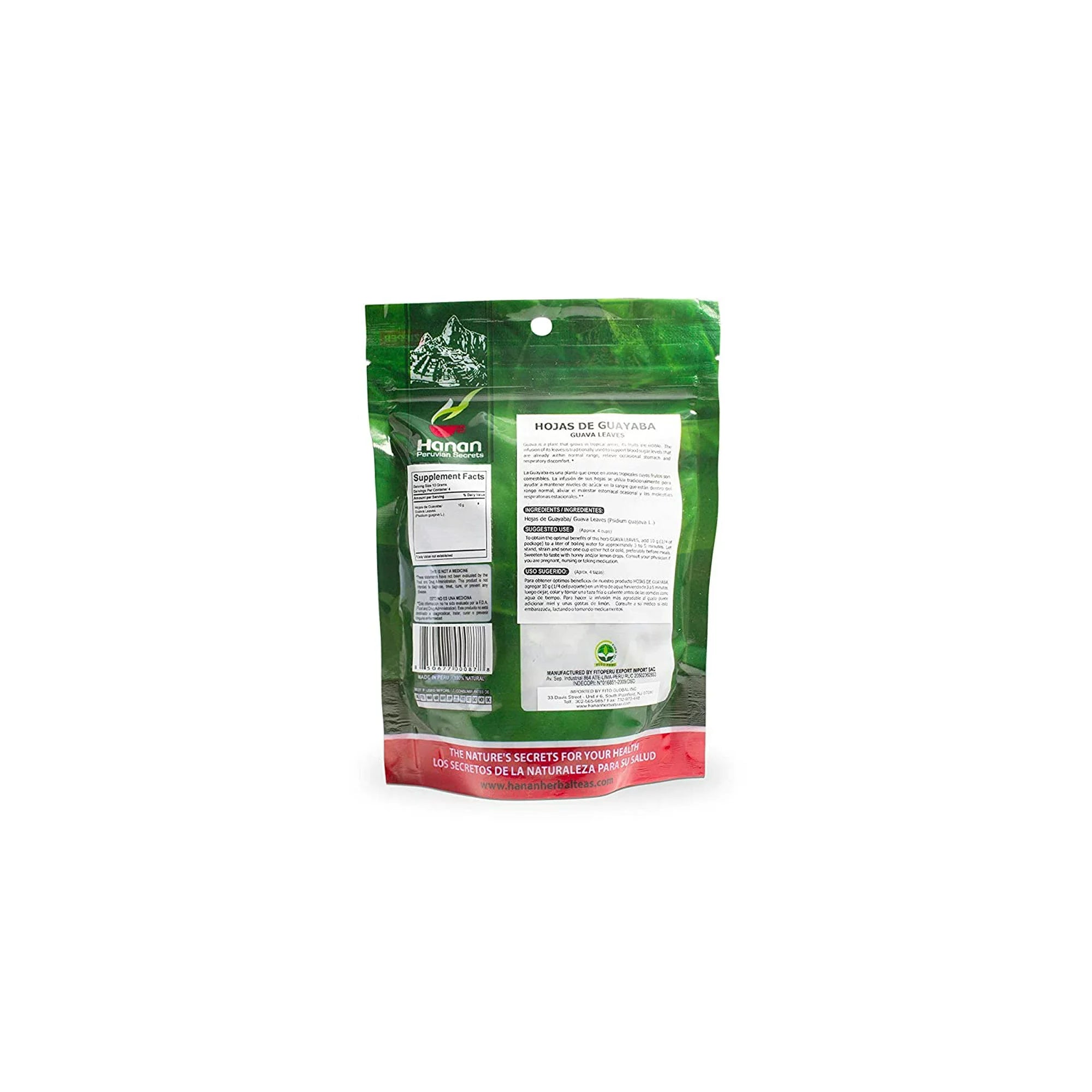 Hanan Peruvian Secrets Hojas De Guanabana-Graviola Herbal Tea 1.41oz / 40g
