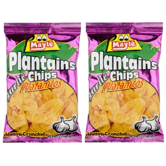 MAYTE Platanitos con Ajo | Plantains Chips with Garlic 3.0 oz. / 85 gr.